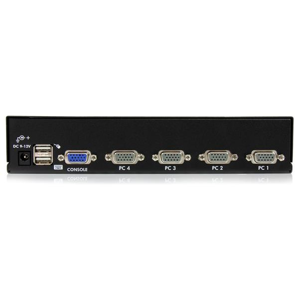 StarTech 4 Port 1U Rackmount USB KVM Switch with OSD - 1920 x 1440 pixels - Rack mounting - 5.4 W - 1U - Black - SV431DUSBU