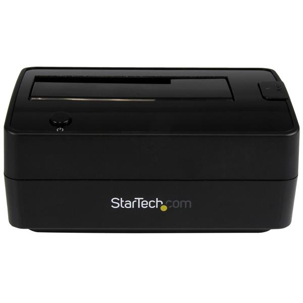 StarTech Docking Station for 2.5 / 3.5" SATA Drives - USB 3.1 (USB-A, USB-C) or eSATA - USB A and USB C cables included - HDD docking station - Bays: 1 - 6.4 cm, 8.9 cm (2.5", 3.5") - SATA 6Gb/s - 600 MBps - eSATA, USB 3.1 (Gen 2) - Black - SDOCKU313E