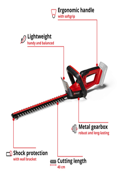 Einhell GC-CH 18/40 Li Solo, Battery, 18 V, 2 kg, 205 mm, 865 mm, 163 mm - 3410940