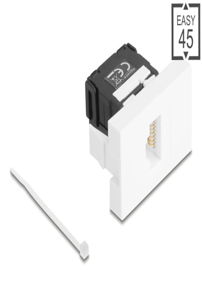 Delock 90879 Cat6a U/UTP Easy 45 Module White - 90879