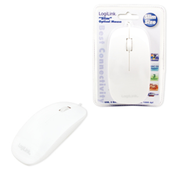LogiLink Slim - Mouse - right- and left-handed - ID0062
