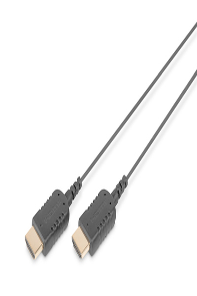 DIGITUS HDMI High Speed Anschlusskabel, Typ A, HighFlex St/St, 2.0m, 4K UltraHD@30Hz, acktiv, CE, gold, sw ( DB-330120-020-S ) - DB-330120-020-S