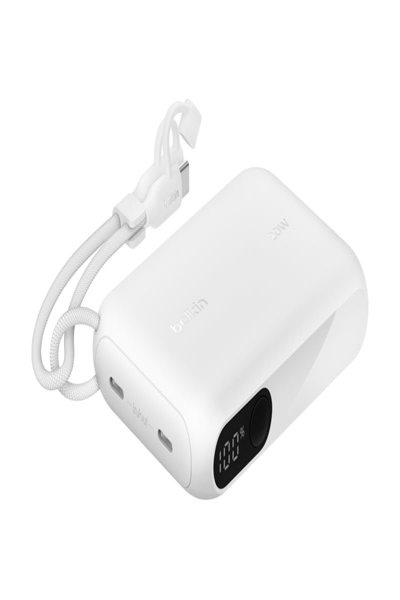 Belkin BoostCharge - Power Bank - with Display - 10000 mAh - 20 Watt - PD - Fast Charge - 2 - BPB027HQWH