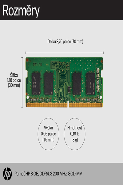 HP 8GB 3200 SODIMM Memory: DDR4 - 8C4X8AA