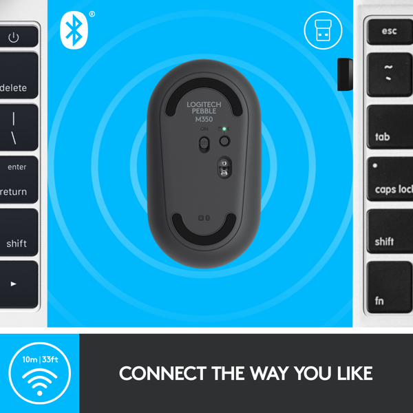 Logitech Pebble M350 - Mus - optisk - 910-005718