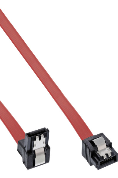 Câble SATA InLine pour liaisons S-ATA 150/300/600 coudé à 90° avec loquets 0,15 m