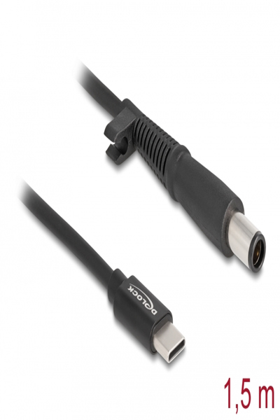 Delock Strömkabel - 24-stifts USB-C (hane) till DC-uttag 7,4 x 5,0 mm (hane) - 87972