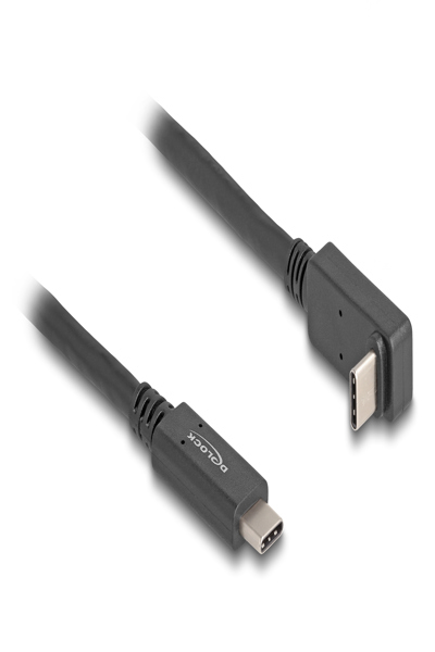 Câble USB Delock - USB-C 24 broches (M) vers USB-C 24 broches (M) coudé