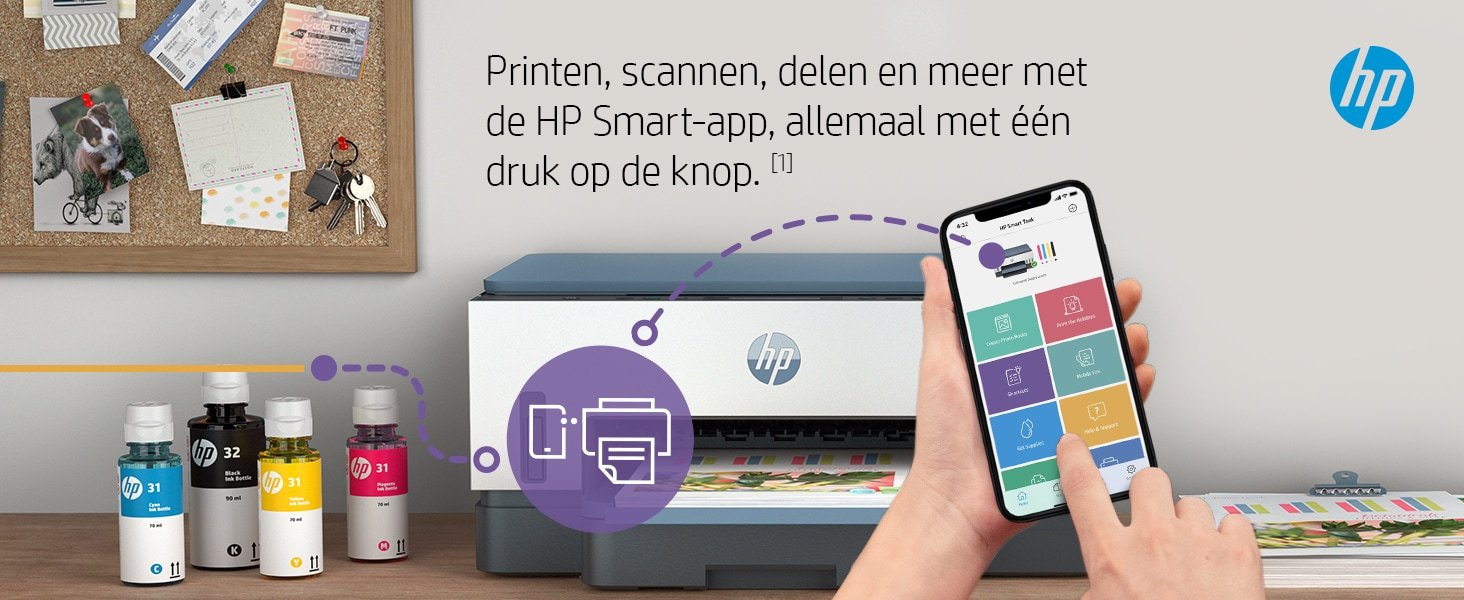 HP Printer Smart Tank 7006 All-in-One - Inkjet - Colored - 28B55A#BHC