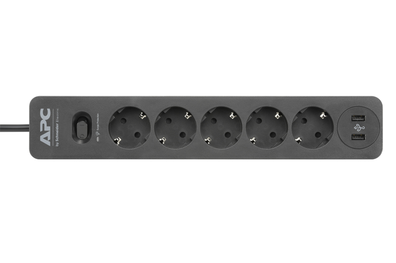 APC Essential Surgearrest PME5U2B - Överspänningsskydd - 220/230/240 V - 2300 Watt - PME5U2B-GR