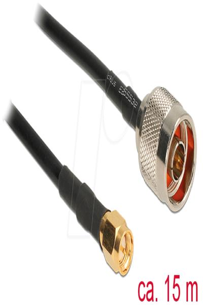 Delock Antenna cable - N connector (P) to SMA (P) - 89516