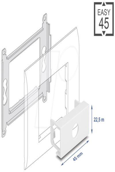 Delock Easy 45 - snap-in module - 81434