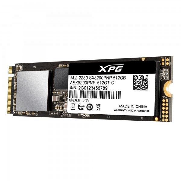 ADATA XPG SX8200 Pro 512GB M.2 PCIe 3.0 x4 NVMe SSD - ASX8200PNP-512GT-C