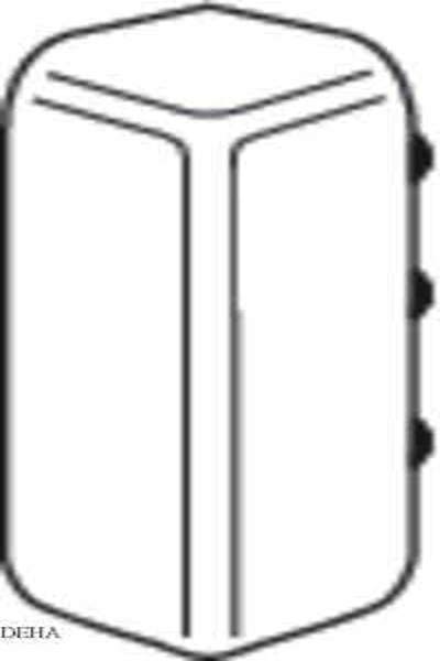 Embout Hager M5554 gauche RAL9010 blanc pur