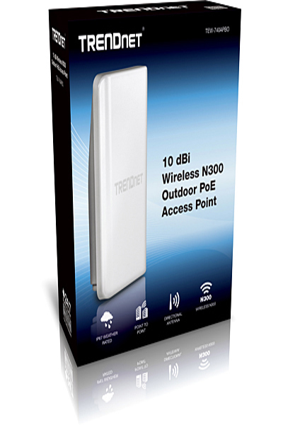 TRENDnet TEW 740APBO 10 dBi Outdoor PoE Access Point - TEW-740APBO