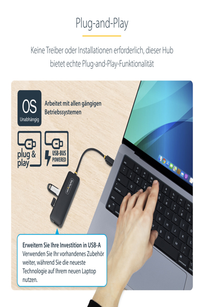 StarTech.com 4-Port USB-C Hub 5Gbps - H5C4A-USB-HUB