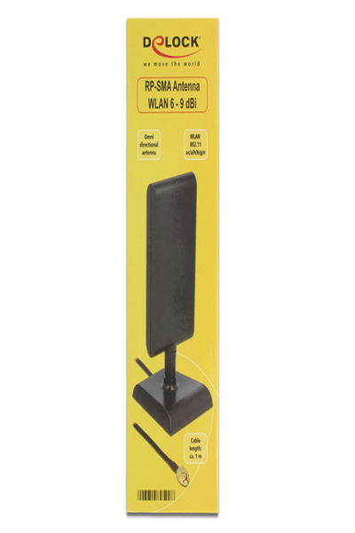 Delock WLAN RP-SMA - Antenn - Wi-Fi, Bluetooth - 89590