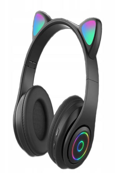 Extralink Kids Headphones Pro Black Wired Cat Ears