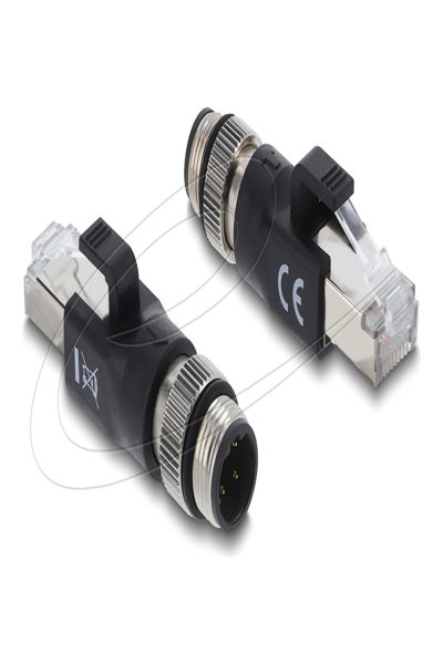 Delock Network Adapter M12-D Male to RJ-45 Male - 90831