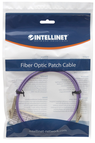 Intellinet Fiber Optic Patch Cable OM4 LC/LC 1m Violet - 750875