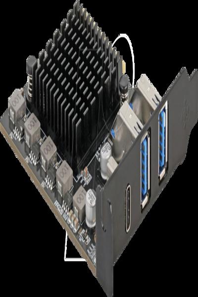 Delock PCI Express x4 Card 1x USB Type-C+ 2x Type-A - 90891