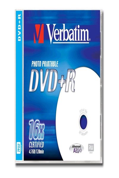 Verbatim DVD+R Printable - DVD+R - 120 mm - Printable - Jewel case - 1 pc(s) - 4.7 GB