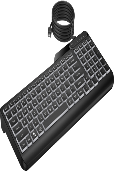 HP 405 Multi-Device Backlit Wired Keyboard: USB-C - 7N7C1AA
