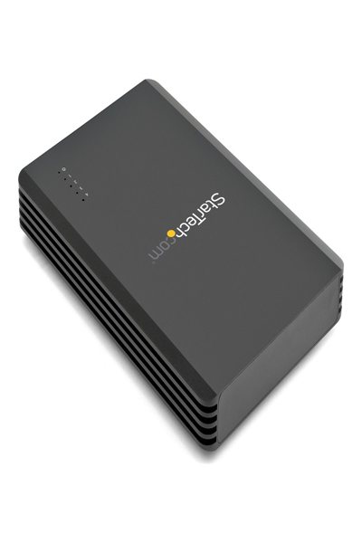 StarTech.com 4 Bay Thunderbolt 3 NVMe Enclosure, For M.2 NVMe Solid State Drives, 1x DisplayPort Video & 2x TB3 Downstream Ports, Up to 40Gbps, 72W Power Supply - M2E4BTB3