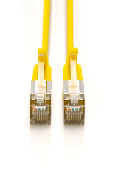 DIGITUS CAT 6A F-FTP Slim patch cable, 3m, yellow