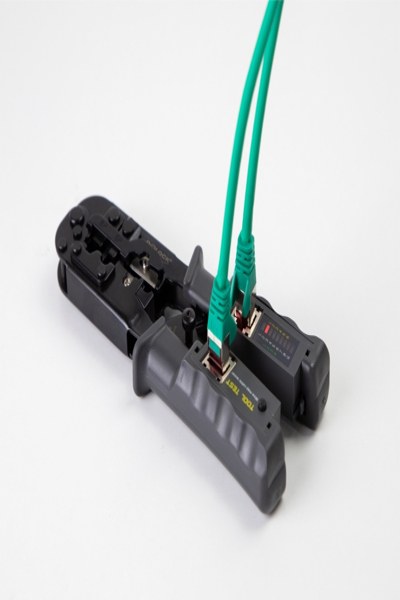 Delock Krympkabel verktyg - med integrerad kabeltestare - 90510