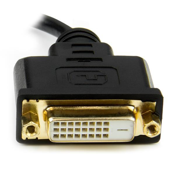 StarTech Mini HDMI to DVI-D Adapter - M/F - Video Connector - HDMI / DVI - 30/32 AWG - Mini HDMI, 19-pin (M) - DVI-D (F) - 20.32 cm - Double Insulated - Black (HDCDVIMF8IN) - HDCDVIMF8IN