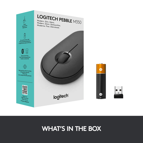Logitech Pebble M350 - Mus - optisk - 910-005718