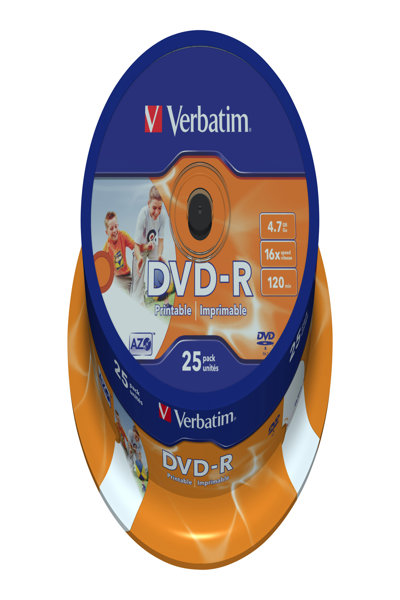Verbatim 25x DVD-R - 4,7 GB 16x - 43538#PK1