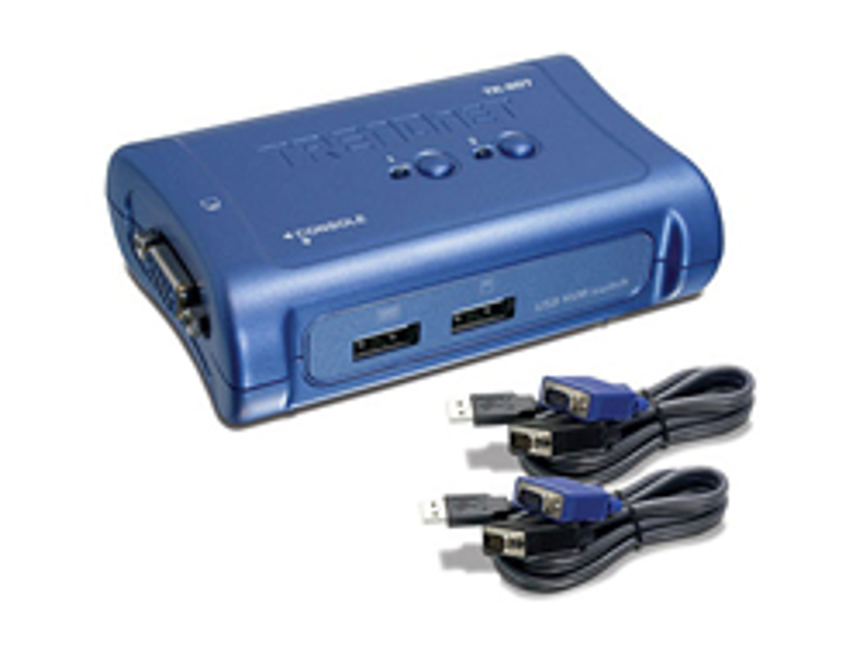 TRENDnet KVM 2-Port Dual Monitor DVI KVM Switch - TK-232DV