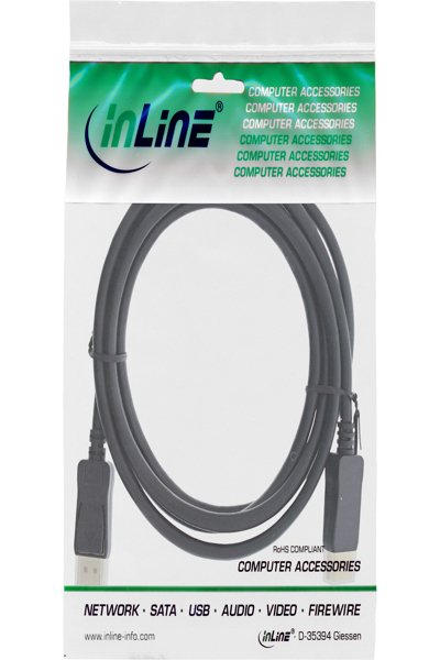 Câble DisplayPort 1.4 InLine 15322 2,5 m 8K