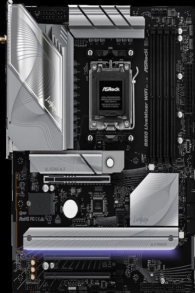 ASRock B850 LiveMixer WiFi DDR5 AM5 detaljhandel - AMD Sockel AM5 (Ryzen Zen4) - 90-MXBQU0-A0UAYZ