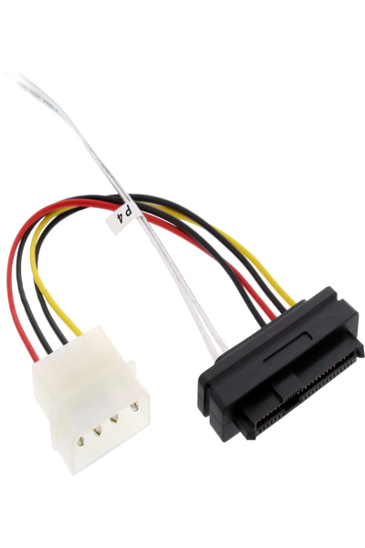 Câble InLine Mini SAS HD SFF-8643 coudé vers 4x SFF-8482 1 m