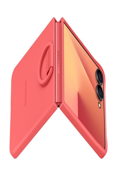 SAMSUNG FLIP7 RING CASE SILICONE RED