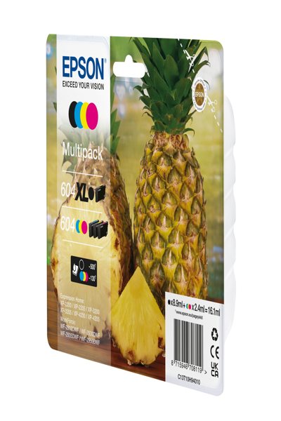 Pack multiple de 4 cartouches d'encre Epson 604XL