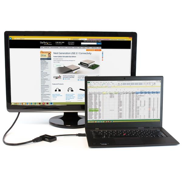 StarTech Travel A/V Adapter 2-in-1 DisplayPort HDMI VGA - DP2HDVGA