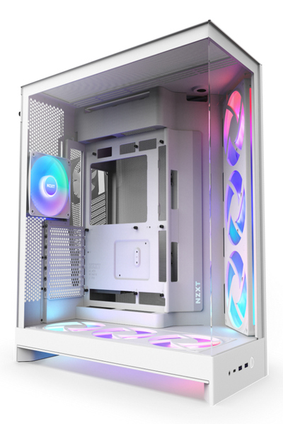 NZXT H9 Flow RGB+ midi-torn-PC vit - CM-H92FW-P1