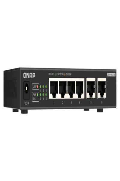 QNAP QSW-2104-2T-R2 - Switch 10GbE RJ45 2,5GbE non géré - 60 Gbit/s