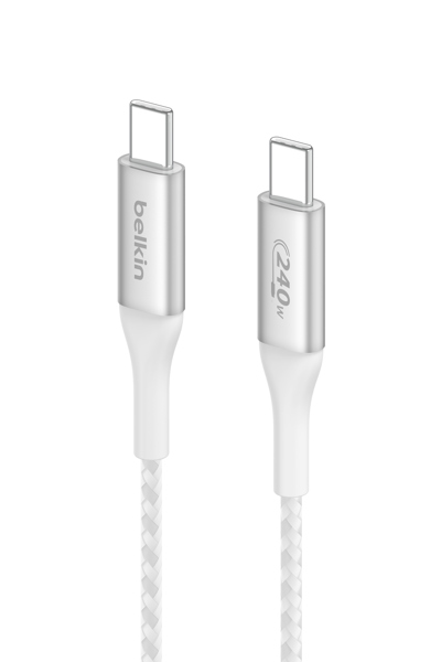 Belkin BOOST CHARGE 240W Câble USB-C 2m - Charge puissante blanc