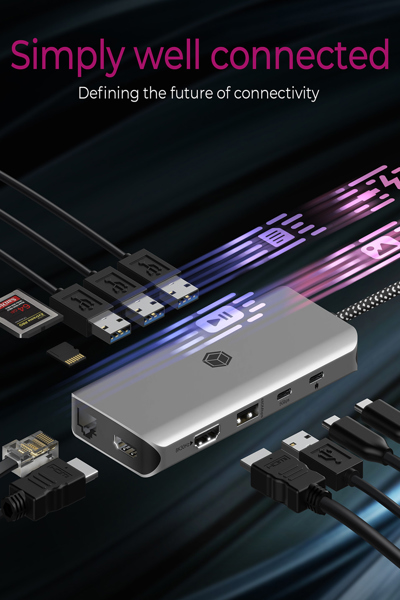 ICY BOX IB-DK4061-CPD USB-C 12-portars dockningsstation - IB-DK4061-CPD