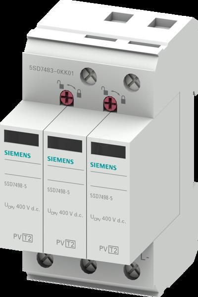Siemens SIE 5SD74 600 - Photovoltaic arrester, 2+V circuit, 600 V DC