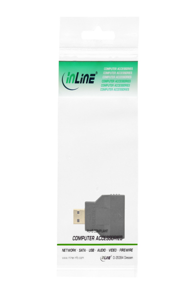 Adaptateur HDMI en ligne HDMI C femelle / HDMI D mâle plaqué or