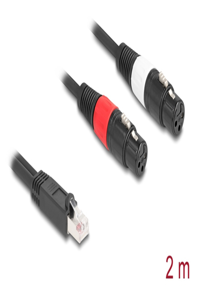 Delock DMX-kabel - RJ-45 hane till XLR3 hona - 88176