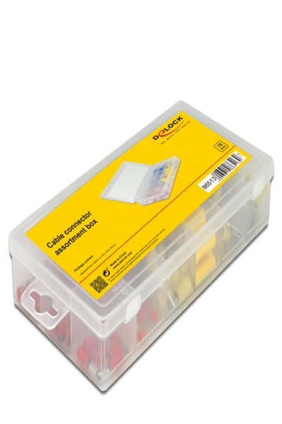 Delock Kabelkontaktsats - blå, gul, röd - 86513