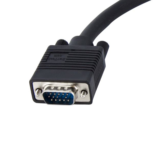 StarTech.com Coax HD15 VGA to 5 BNC RGBHV Monitor Cable - VGA-Kabel - HD-15 (M) - BNC (W) - 30cm - Schwarz (VGABNCMF1) - VGABNCMF1