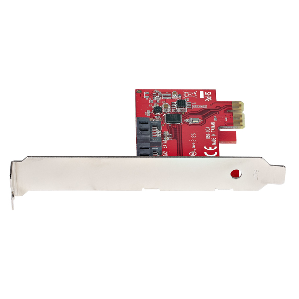 PCIe SATA controller card - 2 port SATA expansion card/controller - 6Gbit/s - full/half profile bezel - 2P6G-PCIE-SATA-CARD